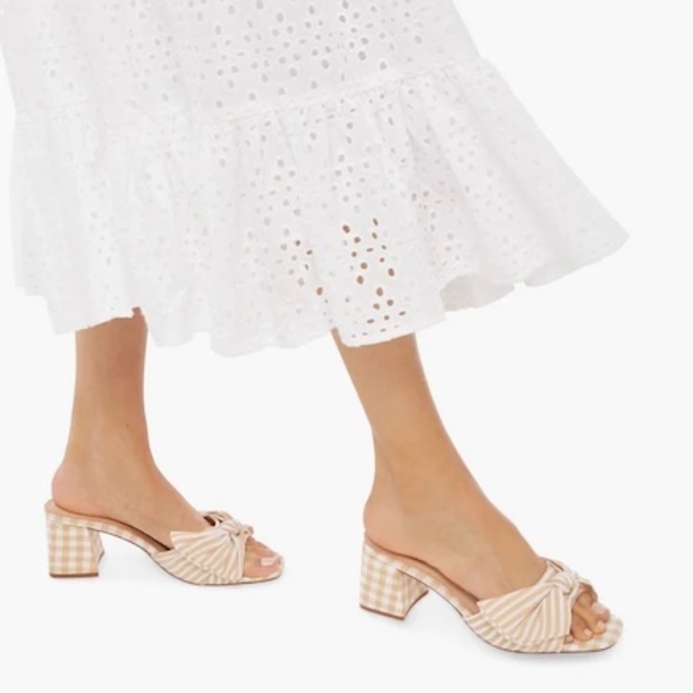 JustFab Layla Mule Heeled Sandal in Size 8.5